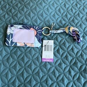 Vera Bradley lighten up zip Id & lanyard